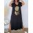 Šaty letné dlhé maxi krátky rukáv dámske (S/M ONE SIZE) TALIANSKA MÓDA IMM23M20835