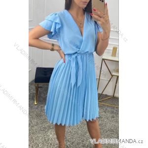 Šaty elegantný krátky rukáv dámske (S/M ONE SIZE) TALIANSKA MóDA IMM23M1092