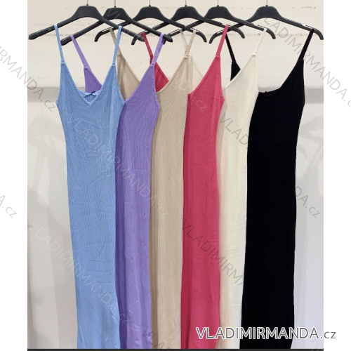 Šaty dlhé na ramienka dámske (S/M ONE SIZE) TALIANSKA MÓDA IMPMD2358219