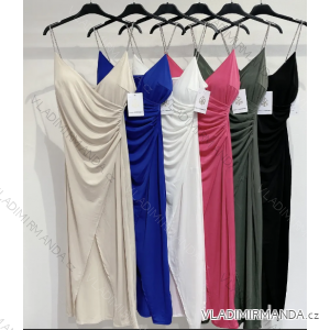Šaty elegantné na ramienka dámske (S/M ONE SIZE) TALIANSKA MÓDA IMPMD2326893