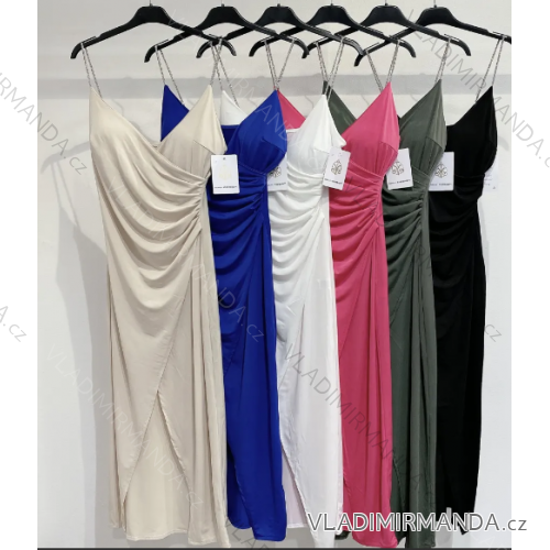 Šaty elegantné na ramienka dámske (S/M ONE SIZE) TALIANSKA MÓDA IMPMD2326893