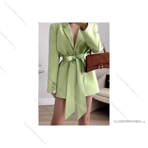 Šaty elegantné kabátikové dlhý rukáv dámske (S/M ONE SIZE) TALIANSKA MÓDA IMPMD2322849