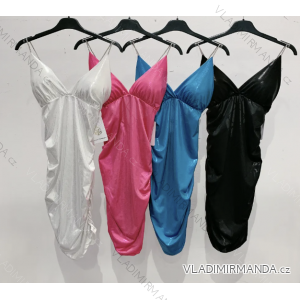 Šaty elegantné na ramienka dámske (S/M ONE SIZE) TALIANSKA MÓDA IMPMD233122/33026