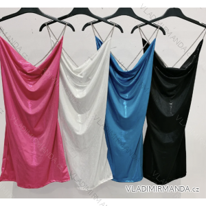 Šaty elegantné na ramienka dámske (S/M ONE SIZE) TALIANSKA MÓDA IMPMD233123