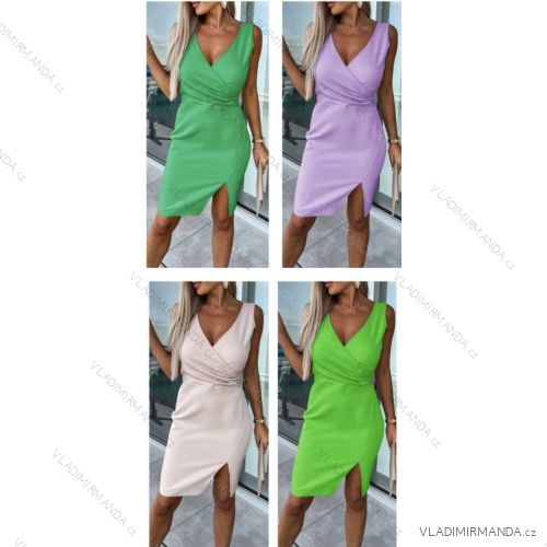 Šaty letné elegantné bez rukávov dámske (S/M ONE SIZE) TALIANSKA MÓDA IMWB23420