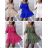 Šaty letní šifonové carmen na ramínka dámské (S/M/L ONE SIZE) ITALSKÁ MÓDA IMWB23316