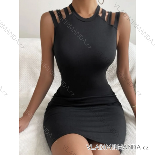 Šaty elegantné bez rukávov dámske (S/M ONE SIZE) TALIANSKA MÓDA IMPMD2323783L