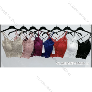 Top croptop čipkový na ramienka dámsky (S/M ONE SIZE) TALIANSKA MÓDA IMPMD231040a