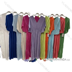 Šaty letné krátky rukáv dámske nadrozmer (3XL/4XL ONE SIZE) TALIANSKA MÓDA IMWQ23077