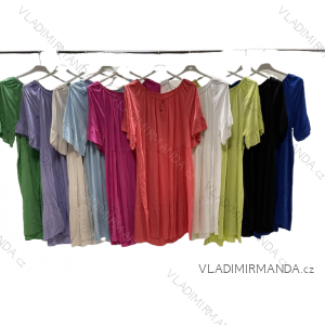 Šaty letné krátky rukáv dámske nadrozmer (3XL/4XL ONE SIZE) TALIANSKA MÓDA IMWQ23085