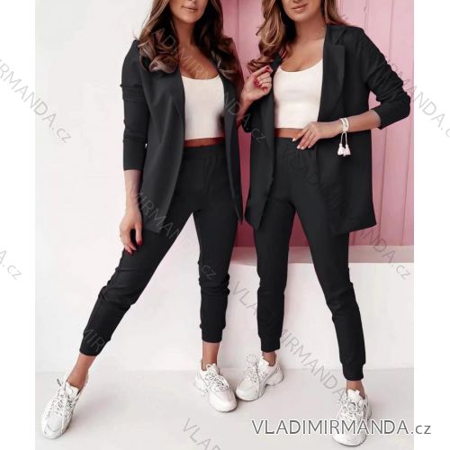 Súprava elegantné sako a nohavice dámska (S/M ONE SIZE) TALIANSKA MÓDA IMD23354