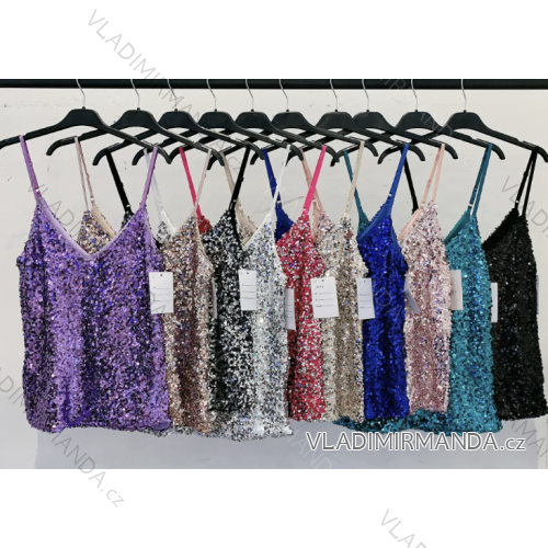 Tielko trblietavé s flitrami na ramienka dámske (S/M ONE SIZE) TALIANSKA MÓDA IMPMD233975L