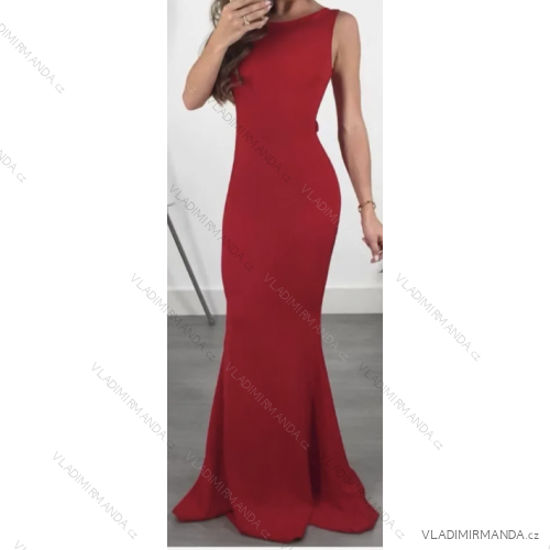 Šaty dlhé elegantné bez rukávov dámske (S/M ONE SIZE) TALIANSKA MÓDA IMPMD239618b