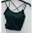 Top croptop na ramienka dámsky (S/M ONE SIZE) TALIANSKA MÓDA IMPMD2320824b