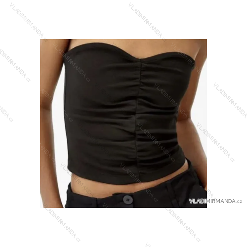 Top croptop carmen bez rukávov dámsky (S/M ONE SIZE) TALIANSKA MÓDA IMPMD2323456/23496