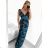 Šaty dlhé elegantné bez rukávov dámske (S/M ONE SIZE) TALIANSKA MODA IM323009-3