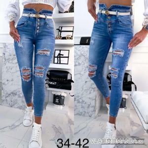 Rifle jeans dlhé dámske nadromer (M-4XL) RE-DRESS RED231531