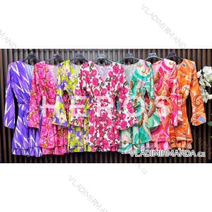 Šaty letný dlhý rukáv dámske (S/M ONE SIZE) TALIANSKA MÓDA IMWGB231566