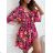 Šaty letný dlhý rukáv dámske (S/M ONE SIZE) TALIANSKA MÓDA IMWKK231570