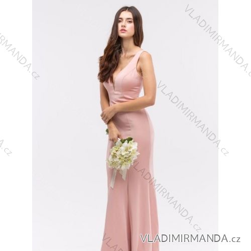 Šaty dlhé spoločenské na ramienka dámske (S/M ONE SIZE) TALIANSKA MÓDA IMPLS2322986