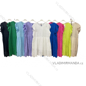 Šaty krajkové bavlnené bez rukávu dámske nadrozmer (3XL/4XL ONE SIZE) TALIANSKA MÓDA IMWQ2391129