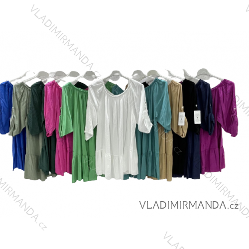 Tunika carmen dlhý rukáv dámska nadrozmer (3XL/4XL ONE SIZE) TALIANSKA MÓDA IMWQ23128
