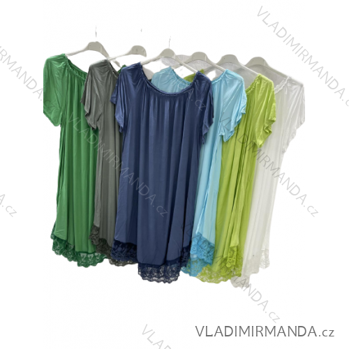 Šaty letný carmen krátky rukáv dámske nadrozmer (3XL/4XL ONE SIZE) TALIANSKA MÓDA IMWQ23147