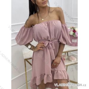 Šaty letný carmen cez ramená dámske (S/M ONE SIZE) TALIANSKA MÓDA IMM23M56188