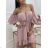 Šaty letný carmen cez ramená dámske (S/M ONE SIZE) TALIANSKA MÓDA IMM23M56188
