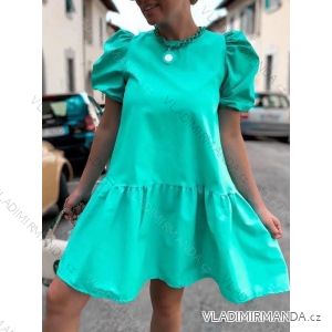 Šaty elegantný krátky rukáv dámske (S/M ONE SIZE) TALIANSKA MóDA IMM23M56197