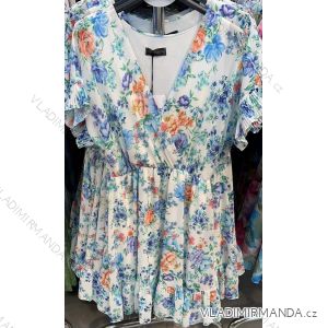 Šaty elegantné šifónové letné krátky rukáv dámske (S/M ONE SIZE) TALIANSKA MóDA IMM23M8973