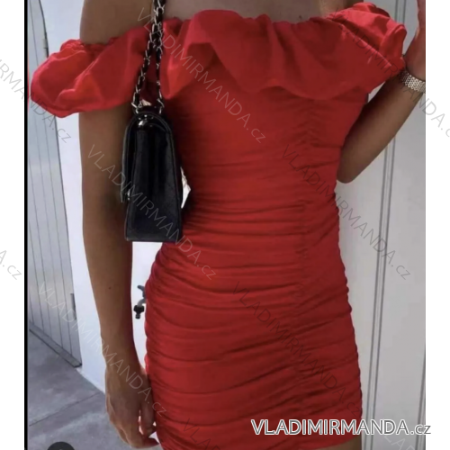 Šaty elegantný carmen bez rukávov dámske (S/M ONE SIZE) TALIANSKA MÓDA IMPCF234142-3