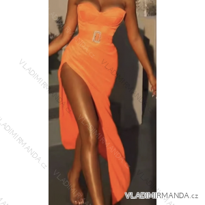 Šaty dlhé elegantné na ramienka dámske (S/M ONE SIZE) TALIANSKA MÓDA IMPCF2327554
