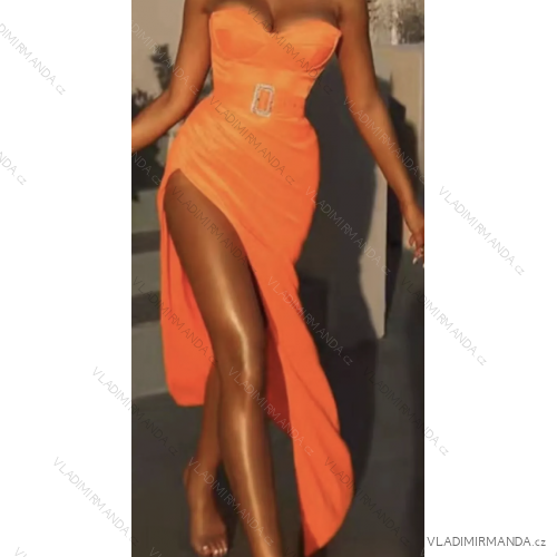 Šaty dlhé elegantné na ramienka dámske (S/M ONE SIZE) TALIANSKA MÓDA IMPCF2327554
