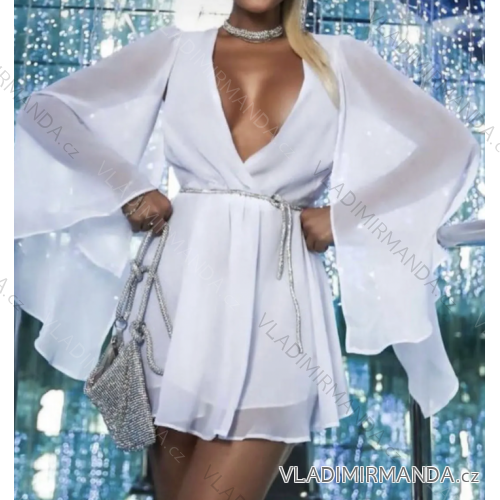 Šaty elegantný dlhý rukáv dámske (S/M ONE SIZE) TALIANSKA MÓDA IMPCF236303