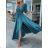 Šaty dlhé elegantný krátky rukáv dámske (S/M ONE SIZE) TALIANSKA MÓDA IMWE231581