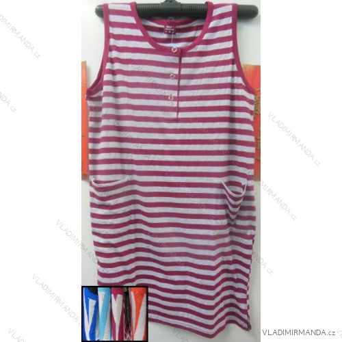 Šaty bez prstencovú letné Dámske bavlnené nadrozmerné (m-3XL) HAF21W-209