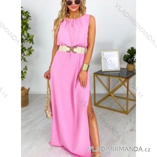 Šaty dlhé letné na ramienka dámske (S/M ONE SIZE) TALIANSKA MÓDA IMWGB231595