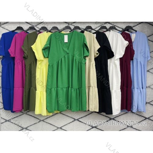 Šaty letné oversize krátky rukáv dámske (S/M/L ONE SIZE) TALIANSKA MÓDA IMWD231619