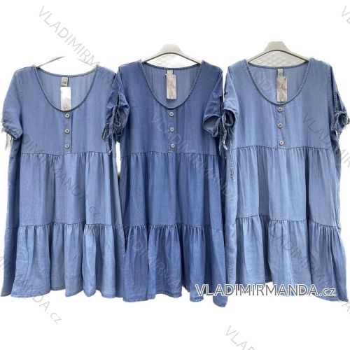 Šaty oversize krátky rukáv dámske (S/M ONE SIZE) TALIANSKA MÓDA IMWCC231694