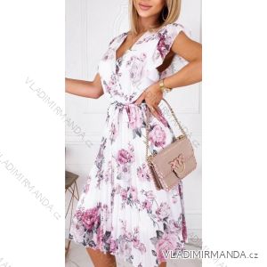 Šaty letné šifónové krátky rukáv dámske (S/M ONE SIZE) TALIANSKA MÓDA IMWGB231662