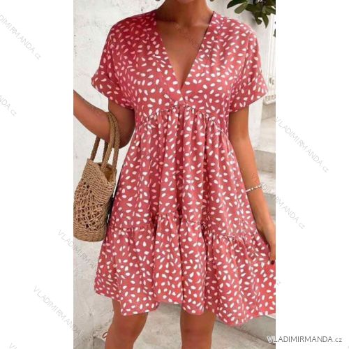 Šaty letné oversize krátky rukáv dámske (S/M/L ONE SIZE) TALIANSKA MÓDA IMWGM231673