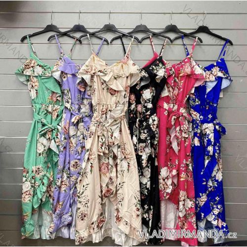 Šaty dlhé letné na ramienka dámske (S/M ONE SIZE) TALIANSKA MÓDA IMWGS231746