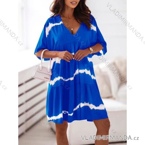 Šaty oversize letný krátky rukáv dámske (L/XL/2XL ONE SIZE) TALIANSKA MÓDA IMD23382