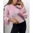 Tričko elegantný dlhý rukáv dámske (S/M ONE SIZE) TALIANSKA MÓDA IMPGM234489