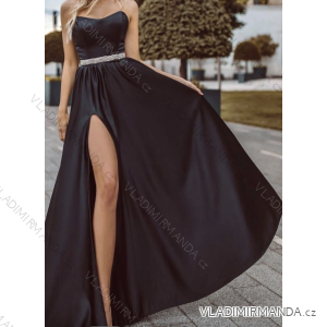 Šaty dlhé elegantné na ramienka dámske (S/M ONE SIZE) TALIANSKA MÓDA IMPCF2322611