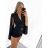Overal/Šaty elegantný s opaskom dlhý rukáv dámske (S/M ONE SIZE) TALIANSKA MÓDA IMM23m27030