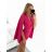 Overal/Šaty elegantný s opaskom dlhý rukáv dámske (S/M ONE SIZE) TALIANSKA MÓDA IMM23m27030