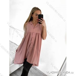 Šaty letné košeľové bez rukávov dámske (S/M ONE SIZE) TALIANSKA MÓDA IMWB23299