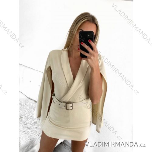 Overal krátky šatový dlhý rukáv dámsky (S/M ONE SIZE) TALIANSKA MÓDA IMWE23724